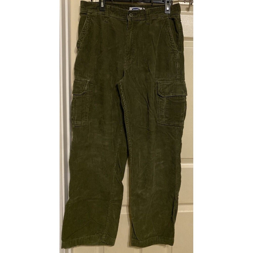 Vintage Old Navy Corduroy Cargo Pants Mens 32x31 Y2K 90s Baggy Skater Grunge - Picture 12 of 13